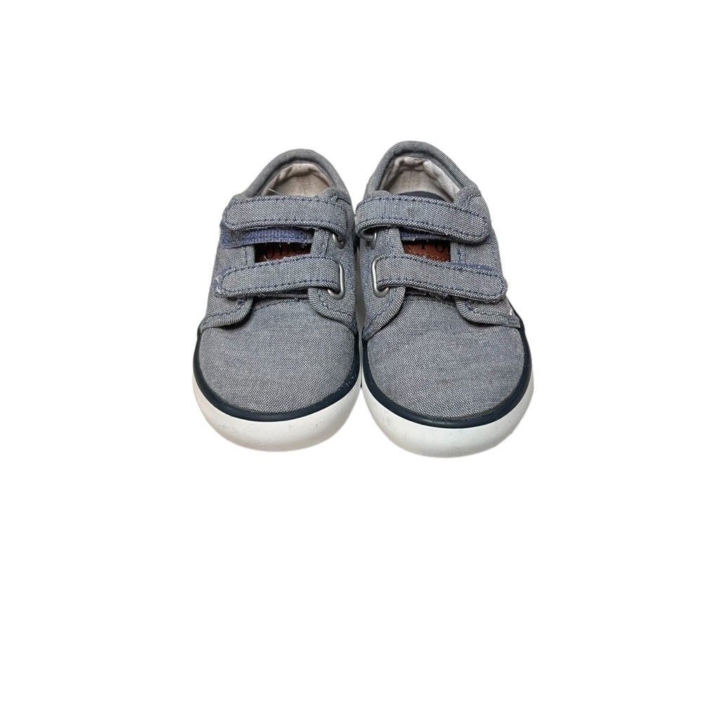 Polo Ralph Lauren Toddler Size 5 Grey Chambray Faxon II EZ Canvas Hook & Loop - Picture 2 of 7